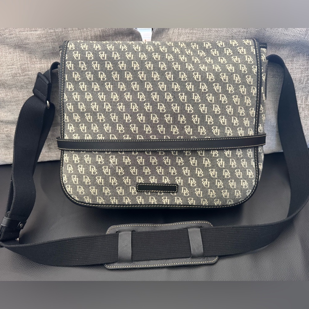Dooney & Bourke Black and Cream Messenger Bag
